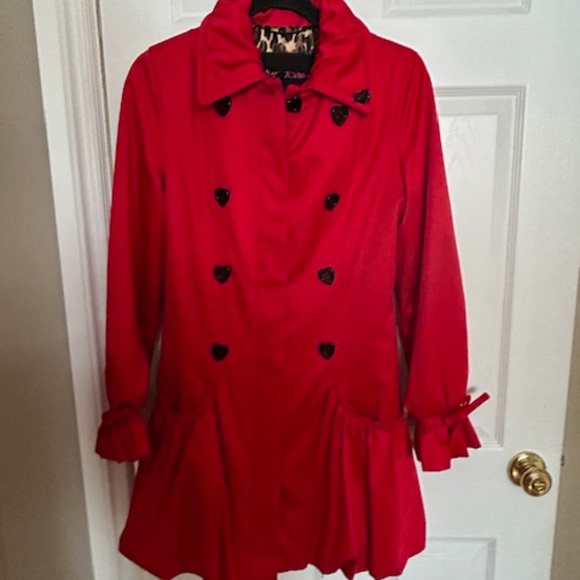 Betsey Johnson Jackets & Blazers - Betsey Johnson Women's Red  Coat Girl Core  Size Small-RARE!